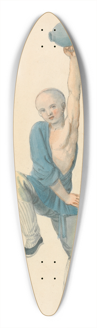 Thomas Stothard - Chinese Youth (balancing a jar held aloft) 39.3 inch art pintail longboard deck