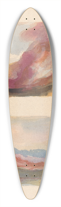Thomas Sully - Landscape  Color Wash, Titian (no. 9); Landscape  color wash, Rubens (no. 10) 39.3 inch art pintail longboard deck