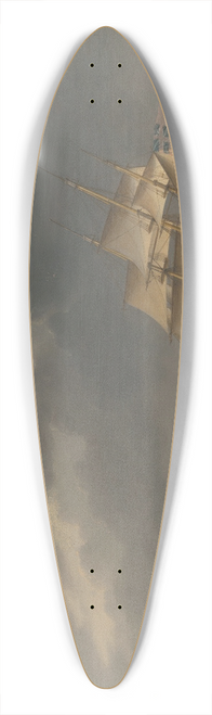 Thomas Whitcombe - Running into stormy weather off Gibraltar 39.3 inch art pintail longboard deck