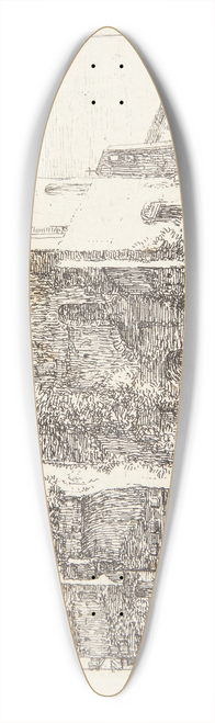 Thomas Wijck - En fisker og en spinderske 39.3 inch art pintail longboard deck