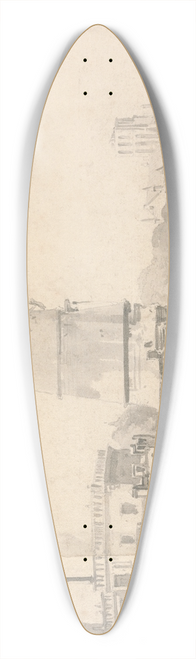 Thomas Wijck - View of the Waterhouse and Old St. Pauls, London 39.3 inch art pintail longboard deck
