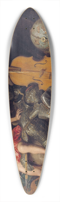 Thomas Willeboirts Bosschaert - Triumphant Cupid among Emblems of Art and War 39.3 inch art pintail longboard deck