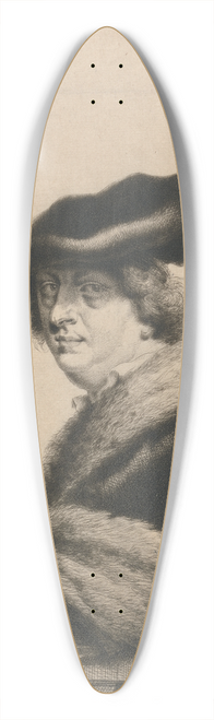 Thomas Worlidge - Self-portrait in Soft Cap, as an Etcher 39.3 inch art pintail longboard deck