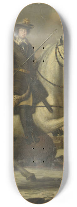 David Klcker Ehrenstrahl - Charles XI (1665-97), King of Sweden 8.25 inch art skate deck