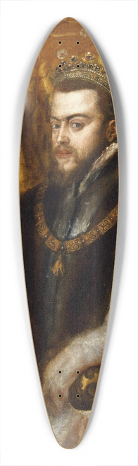Titian - King Philip II of Spain 39.3 inch art pintail longboard deck