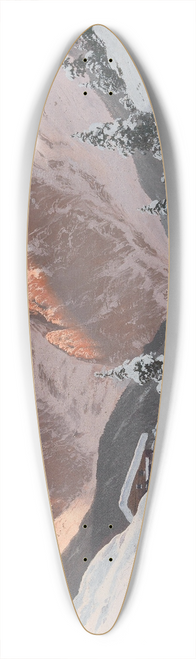 Toni Haller - The Kaisertal in the Evening Light 39.3 inch art pintail longboard deck