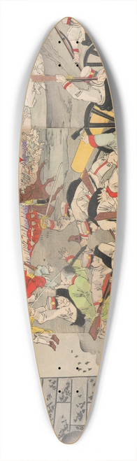 Toyohara Chikanobu - The Fall of Beijing 39.3 inch art pintail longboard deck