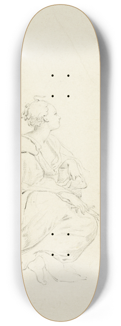 After Correggio - Cardinal Virtues or Saint Euphemia 8.25 inch art skate deck