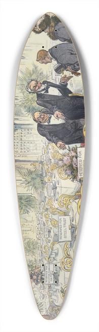 Udo Keppler - New Years eve at the hotel prosperity 39.3 inch art pintail longboard deck