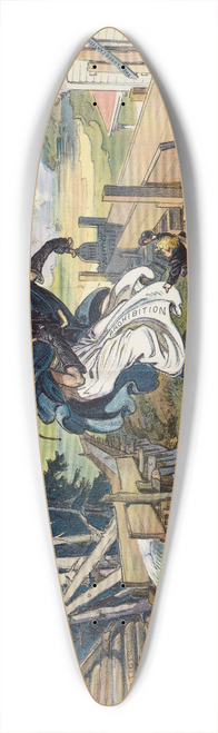 Udo Keppler - The closed canteen and the open dive 39.3 inch art pintail longboard deck