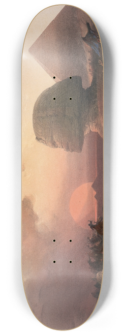 David Roberts - Approach of the simoom. Desert of Gizeh. 8.25 inch art skate deck