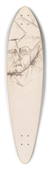 Umberto Boccioni - Analytical Study of a Womans Head Against Buildings 39.3 inch art pintail longboard deck
