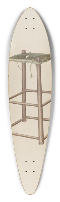 Ursula Lauderdale - Office High Stool 39.3 inch art pintail longboard deck