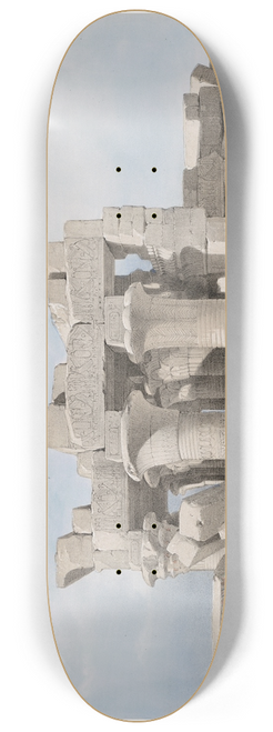 David Roberts - Kom Ombo. Nov. 21st, 1838 8.25 inch art skate deck