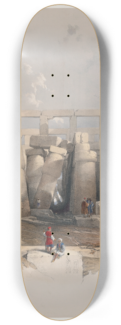 David Roberts - Part of the hall of columns at Karnak, Thebes. 8.25 inch art skate deck