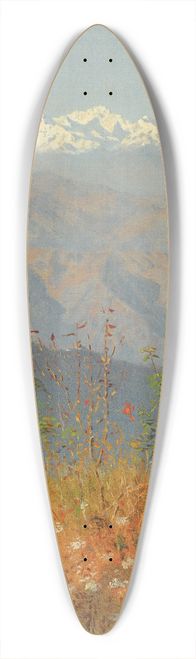 Vasily Vereshchagin - Sunset In The Himalayas 39.3 inch art pintail longboard deck