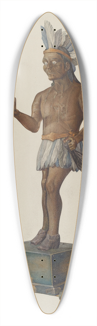 Victor F. Muollo - Cigar Store Indian 39.3 inch art pintail longboard deck