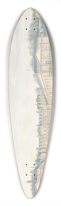 Victor-Jean Nicolle - Courtyard of the Chateau de Saint-Cloud 39.3 inch art pintail longboard deck