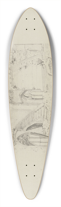Victor Mller - Inside of a ruin 39.3 inch art pintail longboard deck