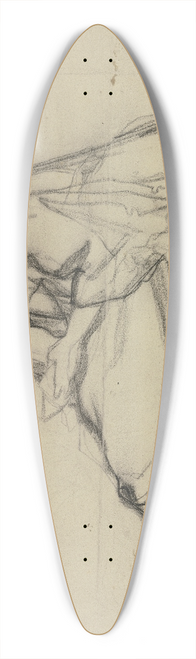 Victor Mller - Junges Mdchen mit einem Buch am Boden sitzend, den Kopf in die Rechte gesttzt 39.3 inch art pintail longboard deck