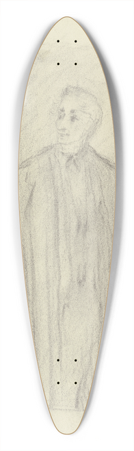 Victor Mller - Kniebild eines Mannes in langem, talarartigem Rock 39.3 inch art pintail longboard deck