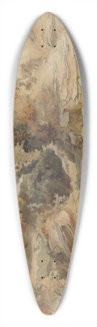 Victor Paul Mohn - The Sabine Hills and Rocca Santo Stefano, Seen from Civitella 39.3 inch art pintail longboard deck