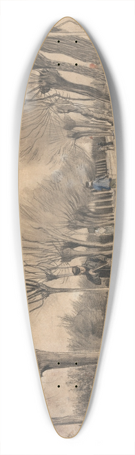 Vincent van Gogh - Road in Etten 39.3 inch art pintail longboard deck