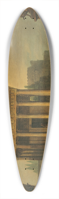 Vinzenz Fischer - Sacrifice In Front Of A Roman Temple 39.3 inch art pintail longboard deck