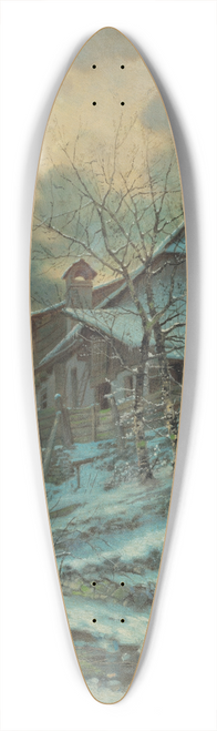 Vojtech Angyal - Winter Motif 39.3 inch art pintail longboard deck