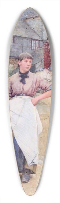 Walter Langley - A Cornish Village Maiden 39.3 inch art pintail longboard deck