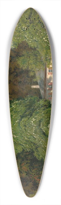 Walter Leistikow - Haus hinter blhenden Kastanienbumen 39.3 inch art pintail longboard deck