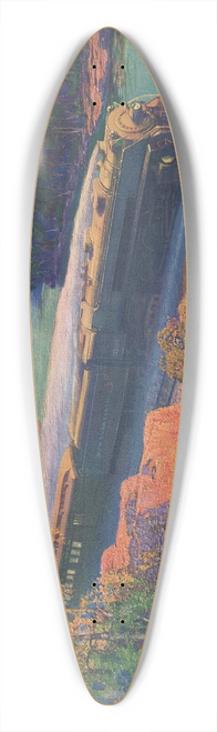 Walter L. Greene - Westward bound, in the Mohawk Valley The Twentieth Century Limited, New York Central Lines 39.3 inch art pintail longboard deck