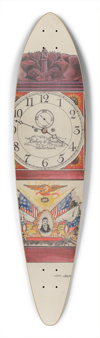 Walter W. Jennings - Clock, Eight Day 39.3 inch art pintail longboard deck