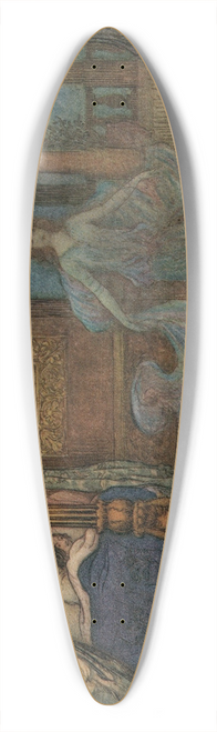 Warwick Goble - The Fairy appearing to the Prince 39.3 inch art pintail longboard deck