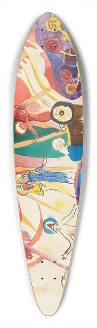 Wassily Kandinsky - Draft for All Saints II (composition with saints) 39.3 inch art pintail longboard deck