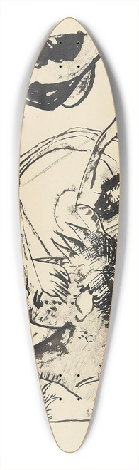 Wassily Kandinsky - Drawing for Bild auf hellem Grund 39.3 inch art pintail longboard deck