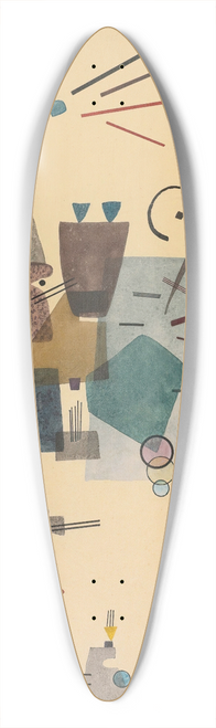 Wassily Kandinsky - Gewrmtes Khl (Warmed Cool) 39.3 inch art pintail longboard deck