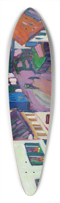 Wassily Kandinsky - Murnau  View from the window of the Griesbru 39.3 inch art pintail longboard deck