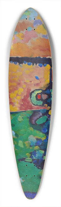 Wassily Kandinsky - Study on Improvisation No. 2 (Funeral March) 39.3 inch art pintail longboard deck