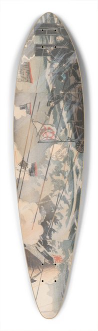 Watanabe Nobukazu - Pictures of the Russo-Japanese Conflict; Number Four; Second Attack on Port Arthur at 3;00 a.m. on February 13 during a Snowstorm 39.3 inch art pintail longboard deck