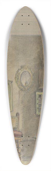 Wilhelm Amandus Beer - Water Huis  Anvers 39.3 inch art pintail longboard deck
