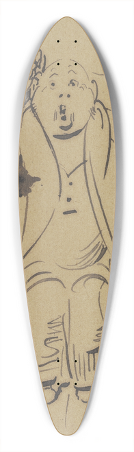 Wilhelm Busch - Frau Knopp flstert ihrem Mann etwas ihn berraschendes ins Ohr 39.3 inch art pintail longboard deck
