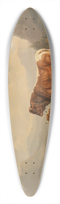 Wilhelm Melchior - Weidevieh auf der Alm 39.3 inch art pintail longboard deck