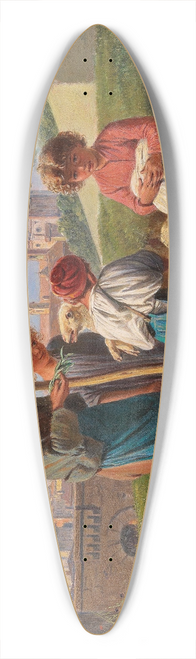 Wilhelm Richter - Bauernkinder vor den Toren von Florenz 39.3 inch art pintail longboard deck