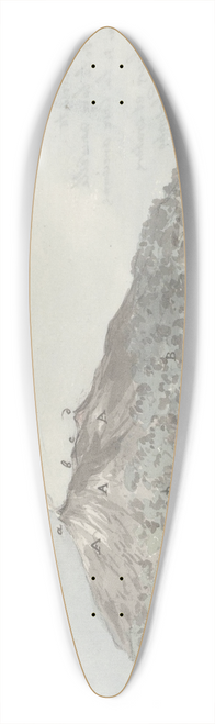 Willem Carel Dierkens - Gezicht op de Etna gezien vanuit het zuidwesten 39.3 inch art pintail longboard deck