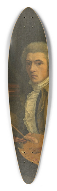 Willem Uppink - Portrait of a Painter, probably the Artist himself 39.3 inch art pintail longboard deck