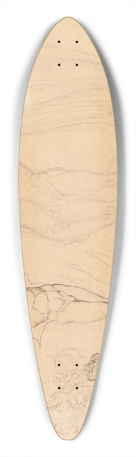 William Blake - Adam and Eve Expelled from Eden 39.3 inch art pintail longboard deck