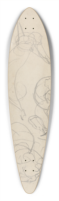 William Blake - A Figure Ascending in a Glory of Clouds 39.3 inch art pintail longboard deck