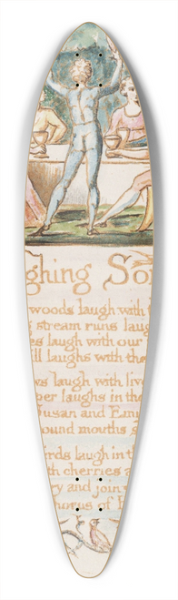 William Blake - Pl. 16  Laughing Song 39.3 inch art pintail longboard deck
