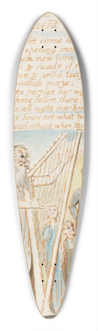 William Blake - Pl. 22  The Voice of the Ancient Bard 39.3 inch art pintail longboard deck
